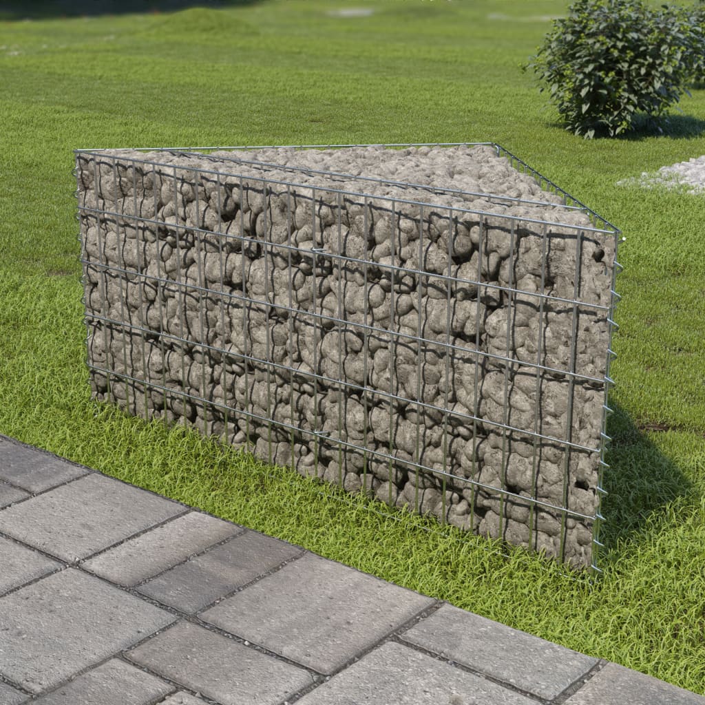 Vidaxl Gabion Planilnik je dvignil 75x75x50 cm pocinkano jeklo