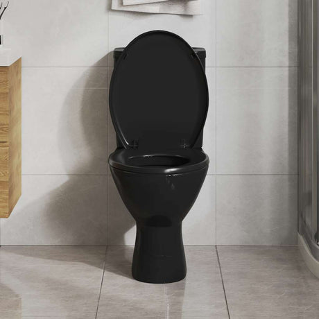 Vidaxl Woilet Siège-Soft-Close avec design à libération rapide noir