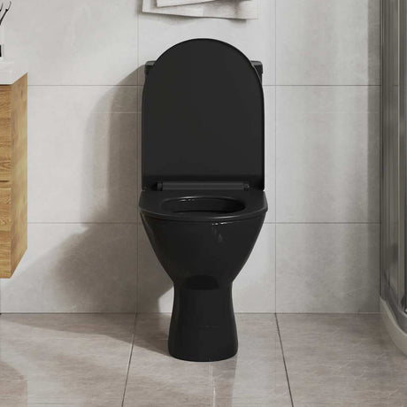 Vidaxl Woilet Siège-Soft-Close avec design à libération rapide noir