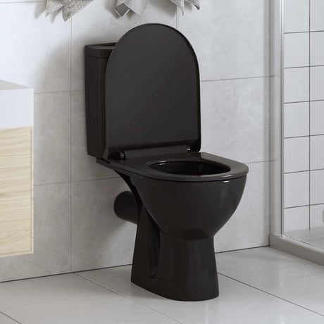 Vidaxl Woilet Siège-Soft-Close avec design à libération rapide noir