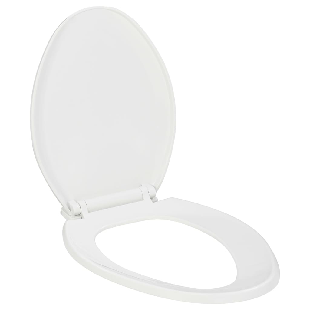 Vidaxl Toilette Sëtz soft-zou mam Quick-Fräilous Wäiss