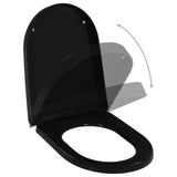 Vidaxl toilet seat soft-close with Quick-release design black