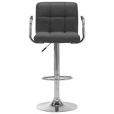 Vidaxl barstoelen 2 st stof donkergrijs