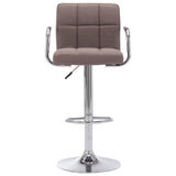 Vidaxl barstoelen 2 st stof taupe