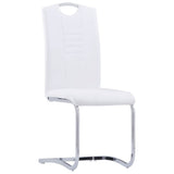Vidaxl eetkamerstoelen 4 st kunstleer wit