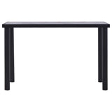 Vidaxl eettafel 120x60x75 cm mdf zwart en betongrijs