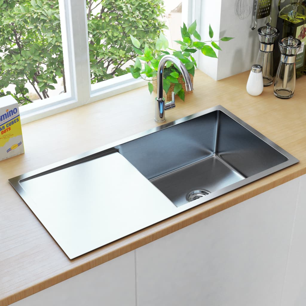 Vidaxl sink handmade stainless steel