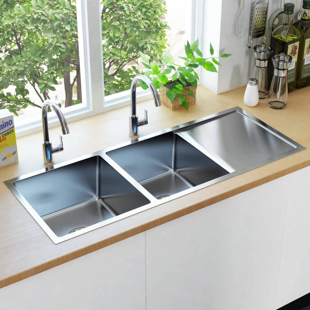 Vidaxl sink handmade stainless steel