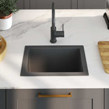 Puits vidaxl à la main en acier inoxydable noir