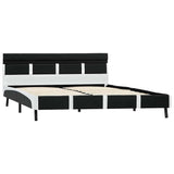 Vidaxl bedframe met led kunstleer zwart 140x200 cm