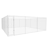 Vidaxl dog kennel for outside 570x570x185 cm galvanized steel