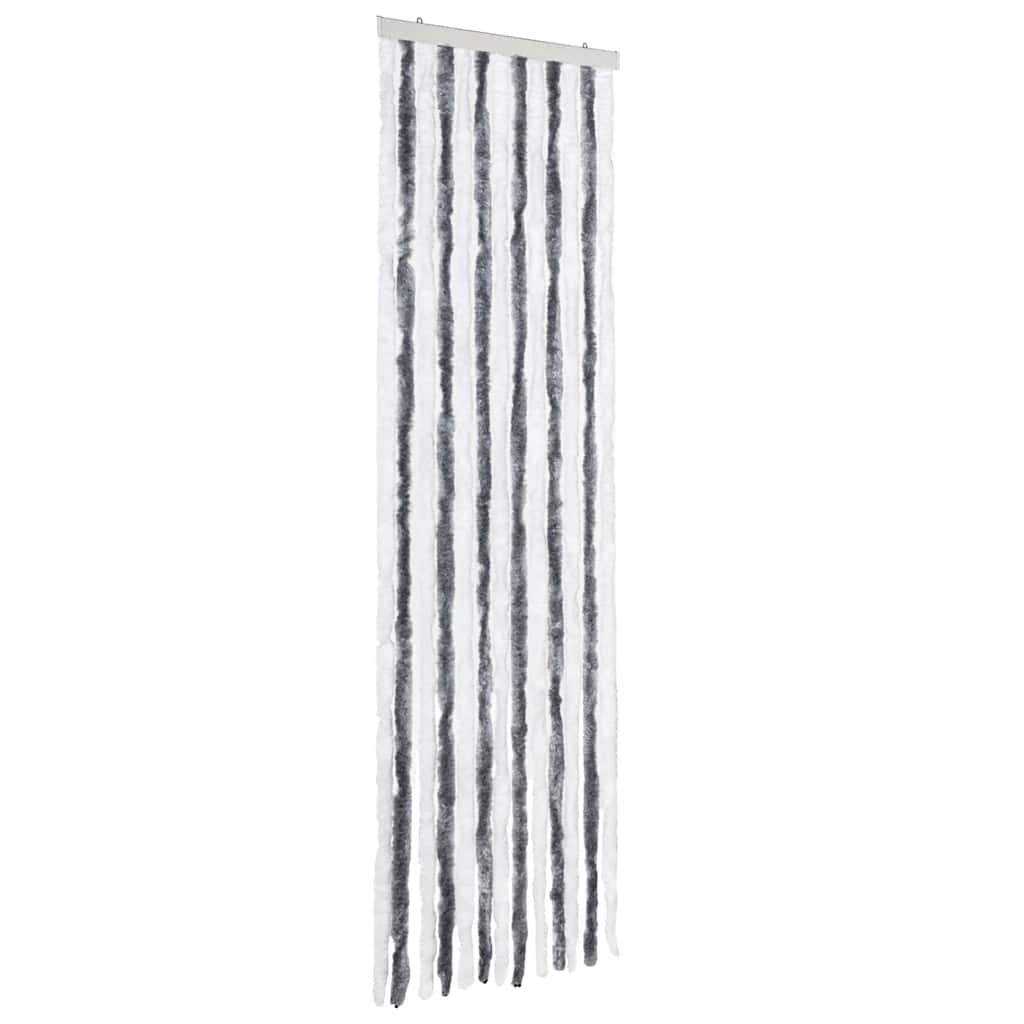 Vidaxl Fly Curtain 56x185 cm CHENILLE GREN ET BLANC