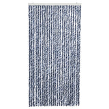 Vidaxl Fly Curtain 100x220 cm CHENILLE BLEU, BLANC ET ARGENT