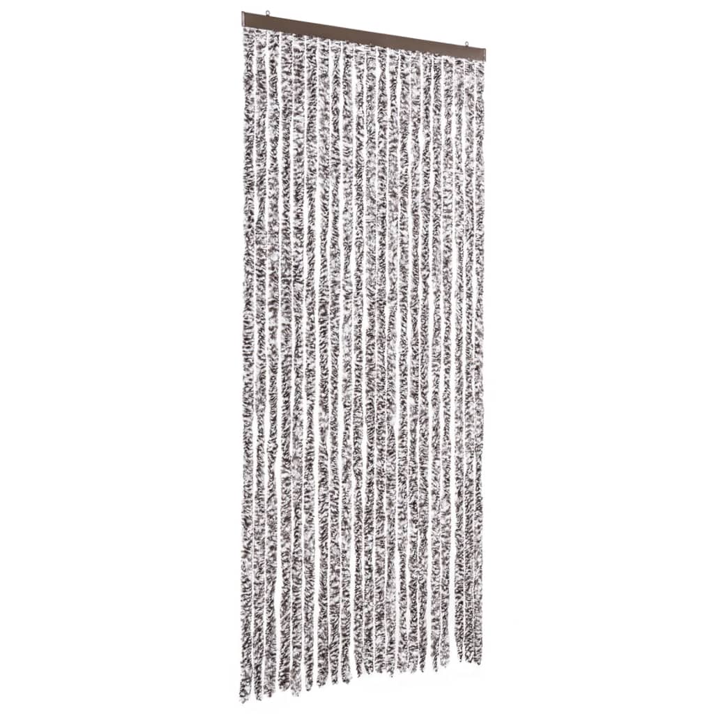 Vidaxl Fly Vorhang 90x220 cm Chenille Brown und Beige