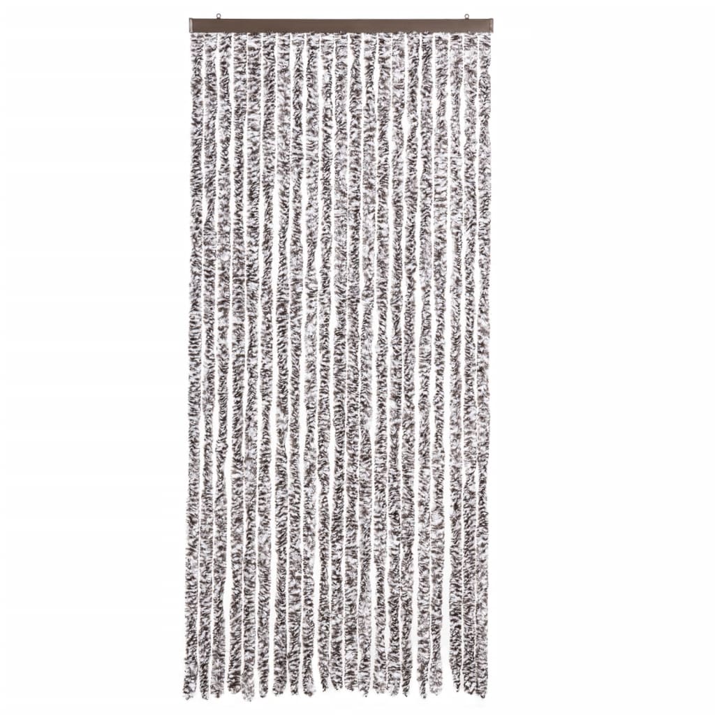 Vidaxl Fly Vorhang 90x220 cm Chenille Brown und Beige