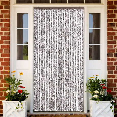 Vidaxl Fly Curtain 90x220 cm CHENILLE BRORN ET BEIGE