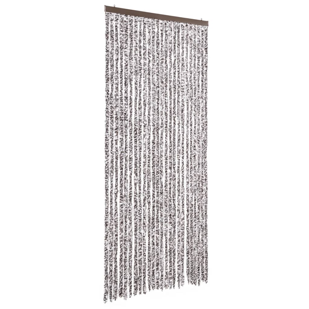 Cortina de mosca Vidaxl 100x220 cm Chenille Brown and Beige