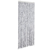 Vidaxl Fly Curtain 56x185 cm Chenille White and Grey