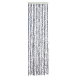Vidaxl Fly Curtain 56x185 cm chenille blanche et gris