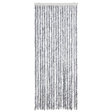 Vidaxl Fly Curtain 56x185 cm Chenille White and Grey