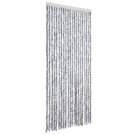 Vidaxl Fly Curtain 90x220 cm CHENILLE BLANC ET GREN