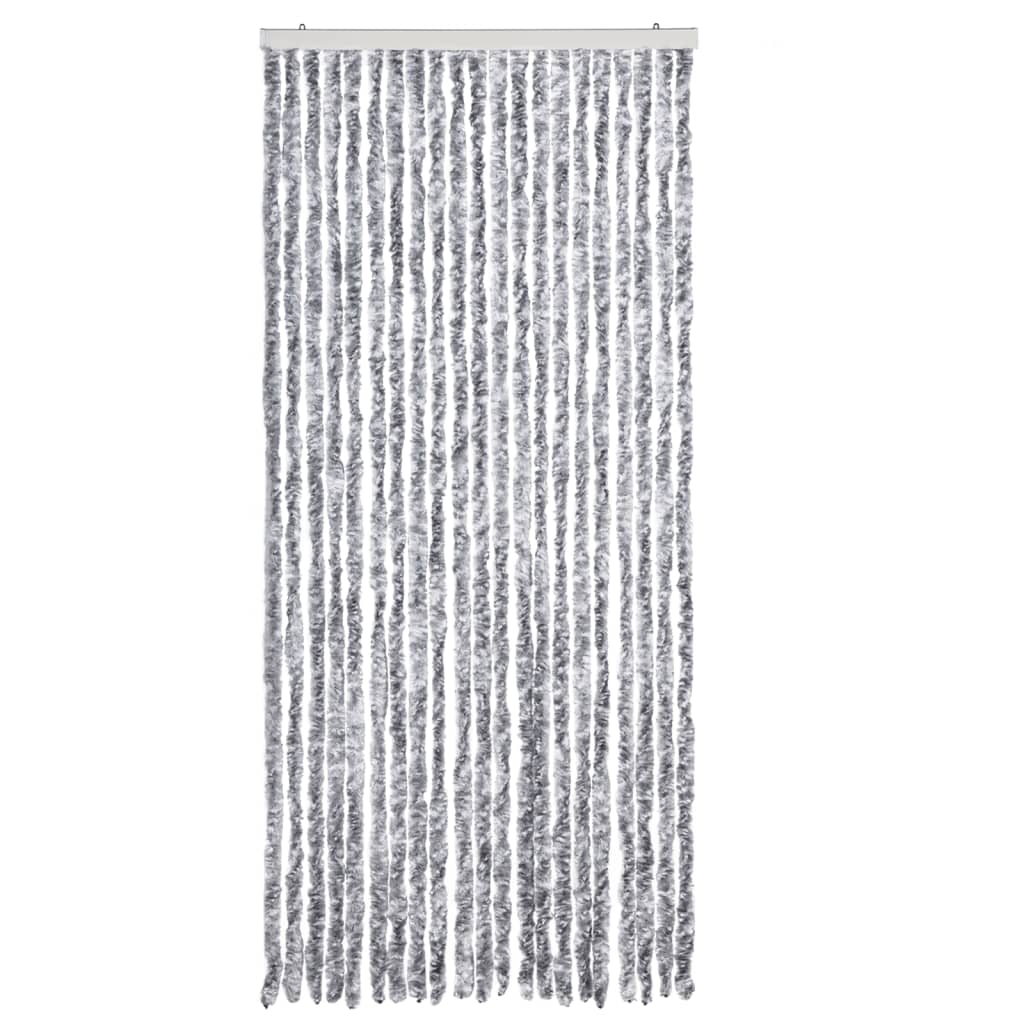 Vidaxl Fly Curtain 90x220 cm Chenille White og Gray