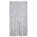Vidaxl Fly Curtain 100x220 cm chenille blanche et gris
