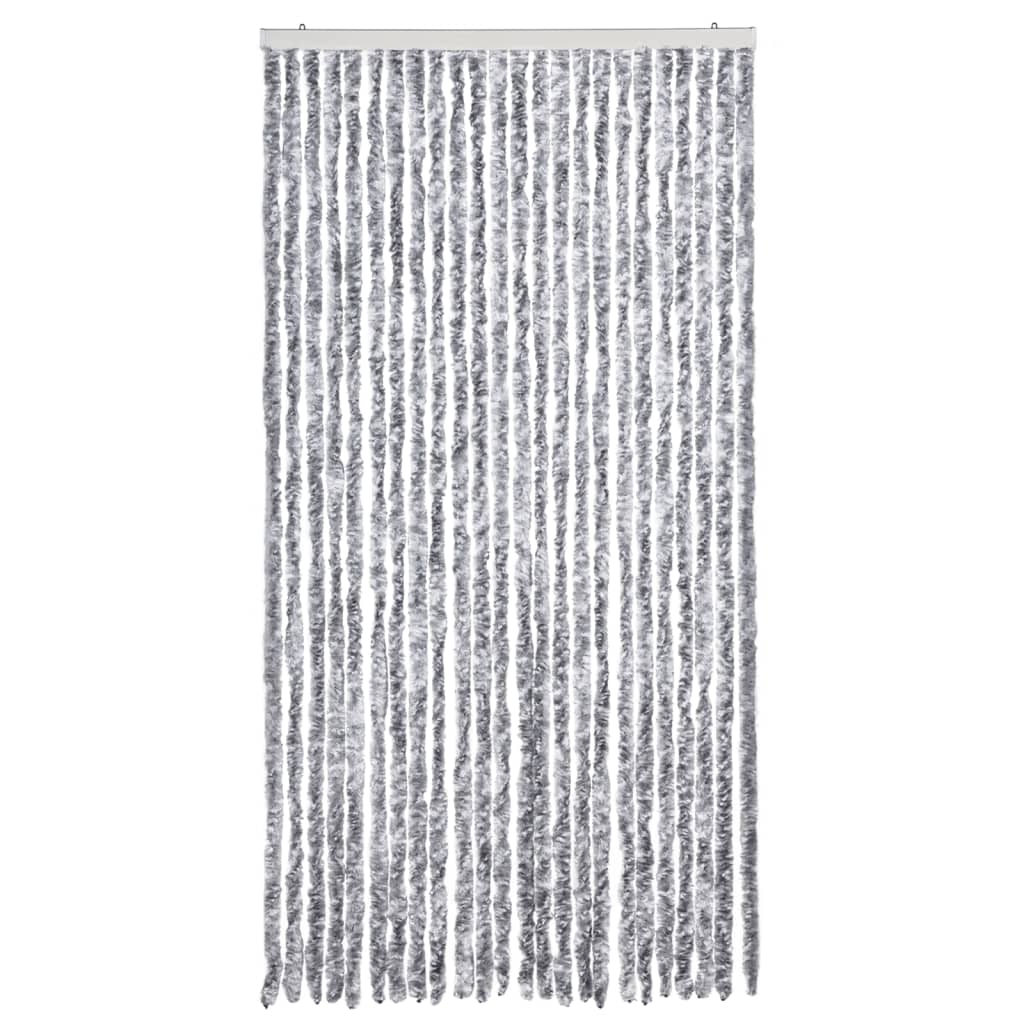 Vidaxl Fly Curtain 100x220 cm Chenille White og Gray