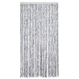 Vidaxl Fly Curtain 100x220 cm Chenille White and Grey