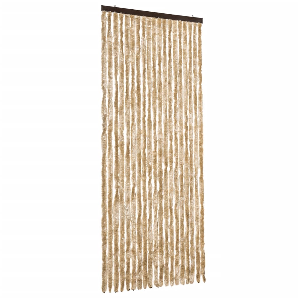 Vidaxl Fly Vorhang 56x185 cm Chenille Beige