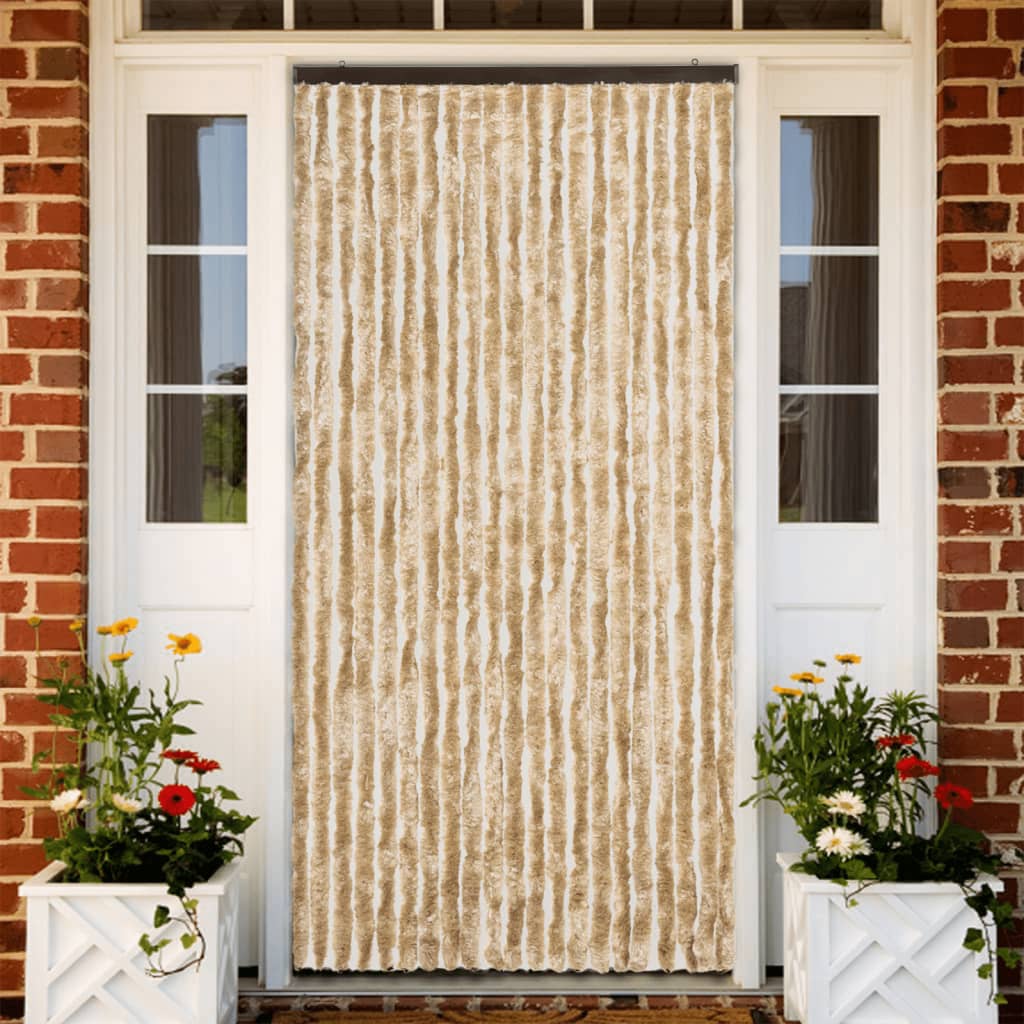 Vidaxl Fly Curtain 90x220 cm CHENILLE BEIGE