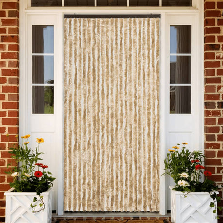 Vidaxl Fly Curtain 90x220 cm CHENILLE BEIGE