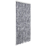 Vidaxl Fly curtain 56x185 cm Chenille silver colored