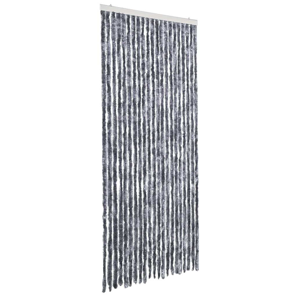 Vidaxl Fly Curtain 90x220 cm Chenille Silver Colored