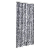 Vidaxl Fly Cundain 100x220 cm Chenille Silver Colored