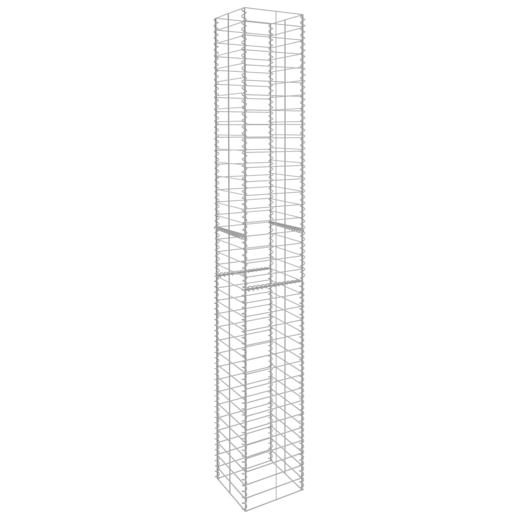 Vidaxl schans paniers 3 ST 25x25x197 cm en acier galvanisé