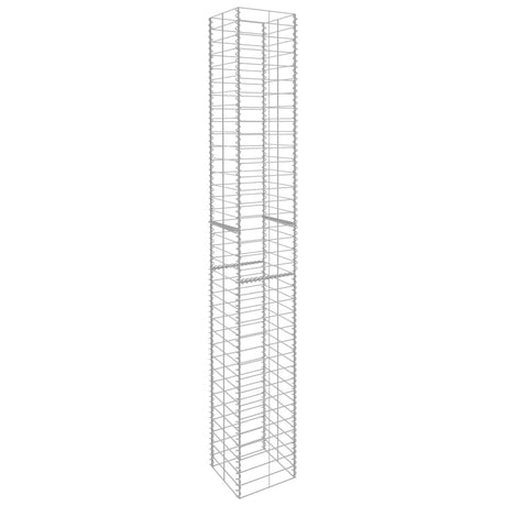 Vidaxl schans paniers 3 ST 25x25x197 cm en acier galvanisé