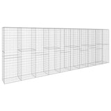 Vidaxl Schanskorf Wall med låg 600x50x200 cm galvaniseret stål