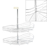 Vidaxl Wire Basket Kitchen 2-vrstva 180 stupňů 75x38x80 cm stříbrná barva