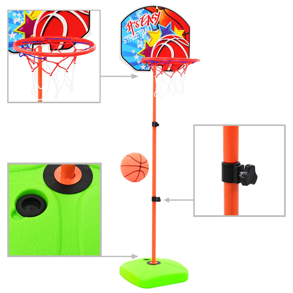 Vidaxl Kanner Basketball Ring a Kugel Set