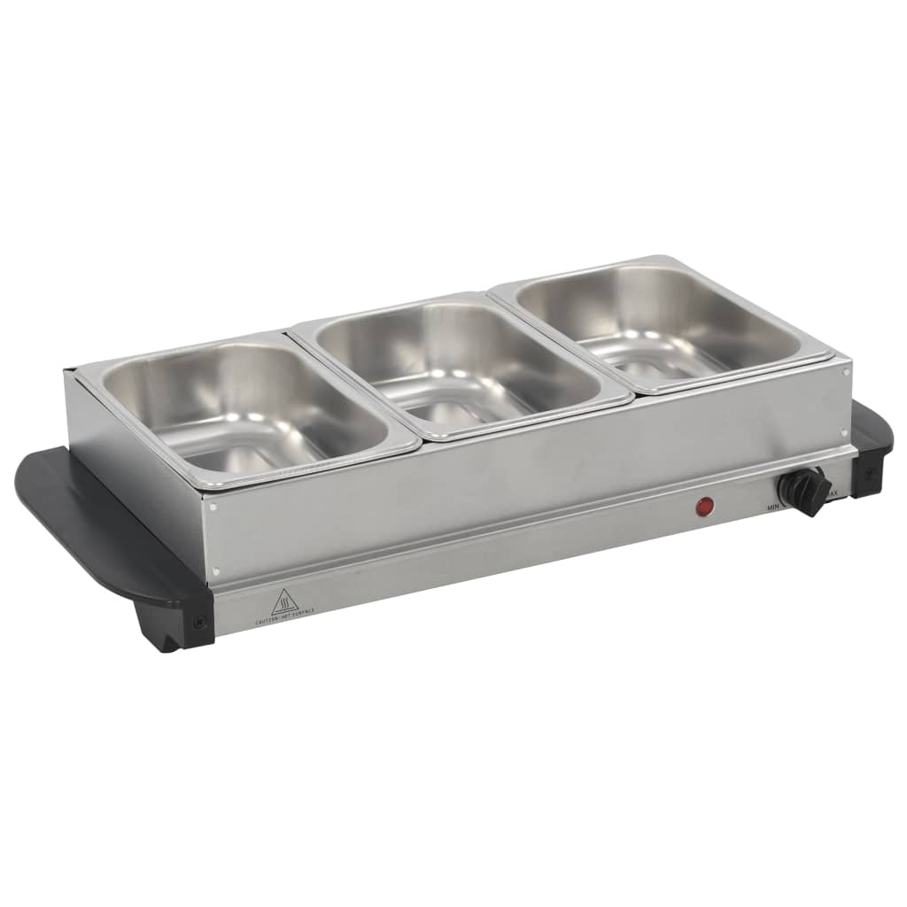 Vidaxl Buffet Warmer 200 w 3x1.5 l Edelstol