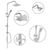 Vidaxl Shower Head Set Double avec douche à main en acier inoxydable