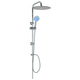 VidaXL shower head set double with hand shower stainless steel