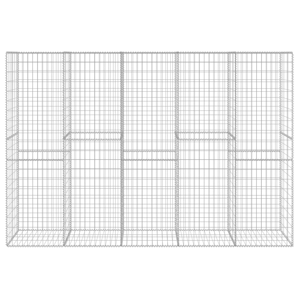 Vidaxl Schanskorf wall with lid 300x50x200 cm galvanized steel