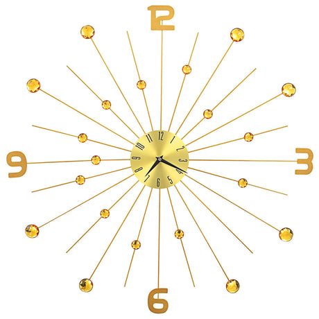 Horloge murale vidaxl 70 cm en métal or de couleur