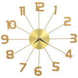 Vidaxl wall clock 50 cm metal gold colored