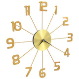 Horloge murale vidaxl 50 cm en métal or de couleur