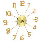 Vidaxl wall clock 50 cm metal gold colored