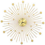 Horloge murale vidaxl 70 cm en métal or de couleur