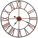 Horloge murale vidaxl 58 cm rouge métallique